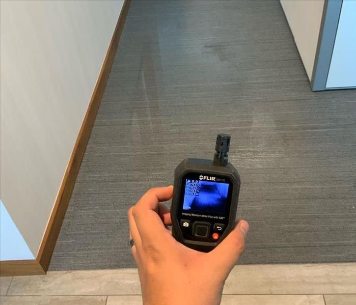 Thermal imaging is being used at a water loss. 