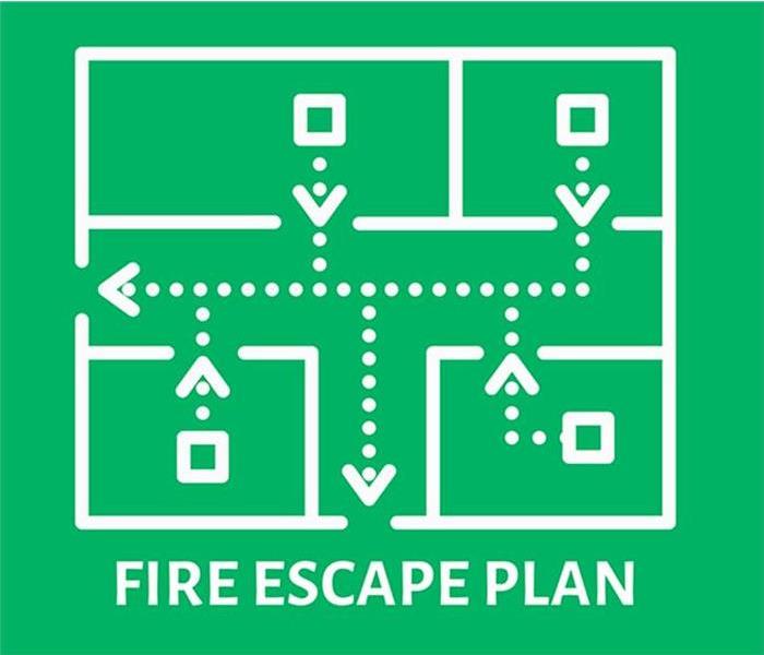 Map route. Fire escape plan